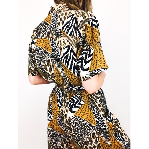 Vintage 💫 Mixed Animal Print Romper - Picture 3 of 14